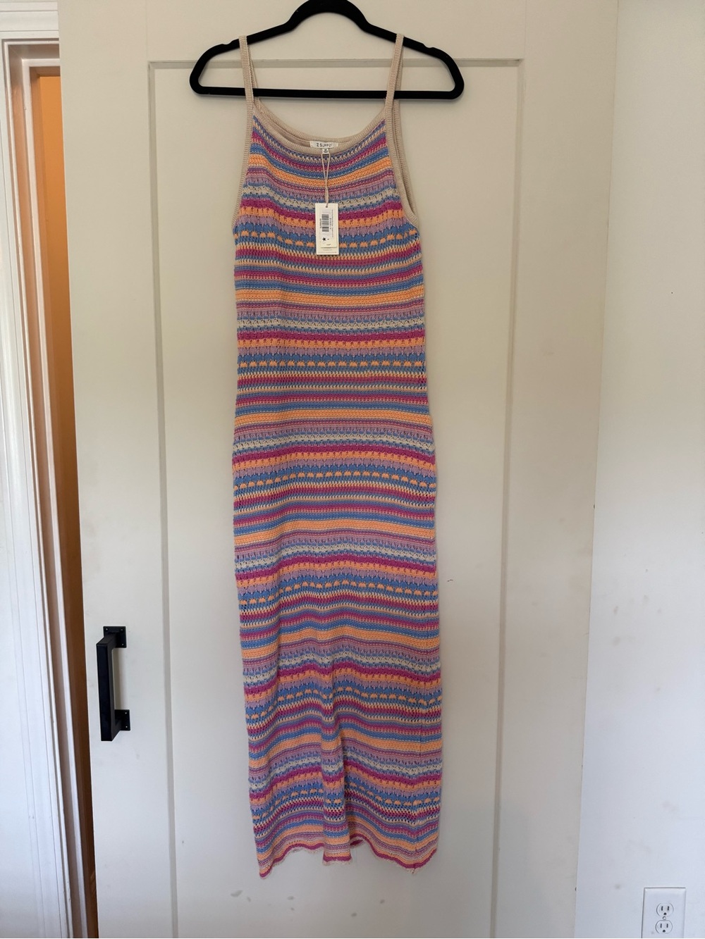 Z Supply Striped Knit Maxi Dress in Pink, Blue, Yellow, Cream & Lavender